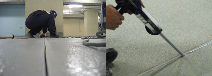 бетонный пол: нарезка и заполнение деформационных швов